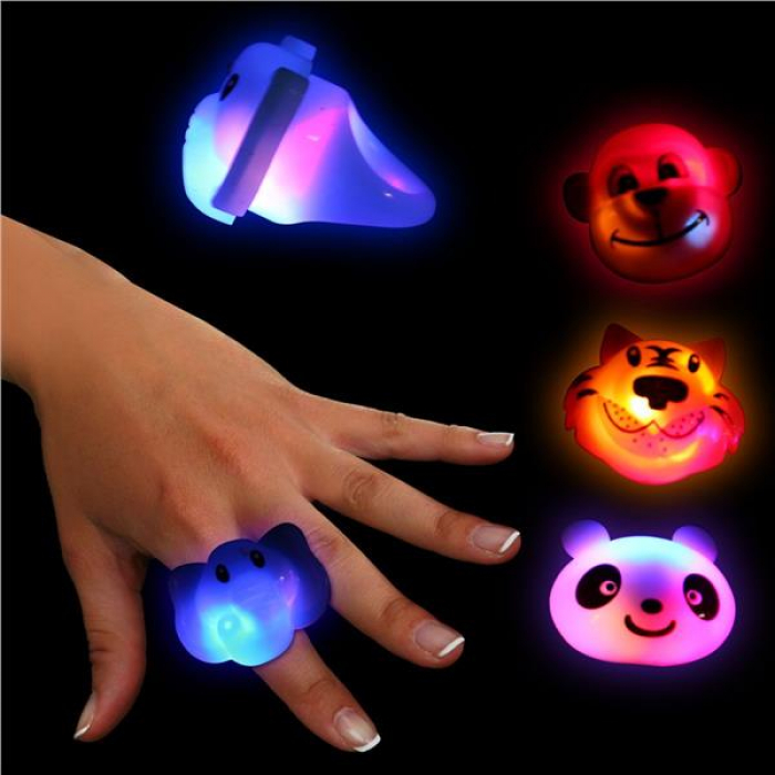 LED Wild Animal Jelly Rings
