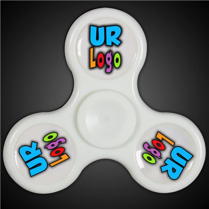 LED White Fidget Toy Spinner