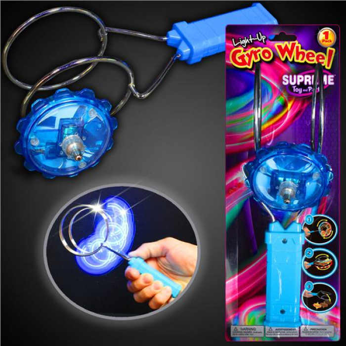 LED Gyro Wheel with Blue Handle