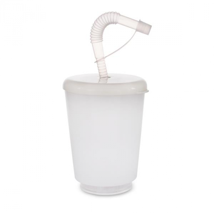 LED 12 oz Cup with Lid & Straw