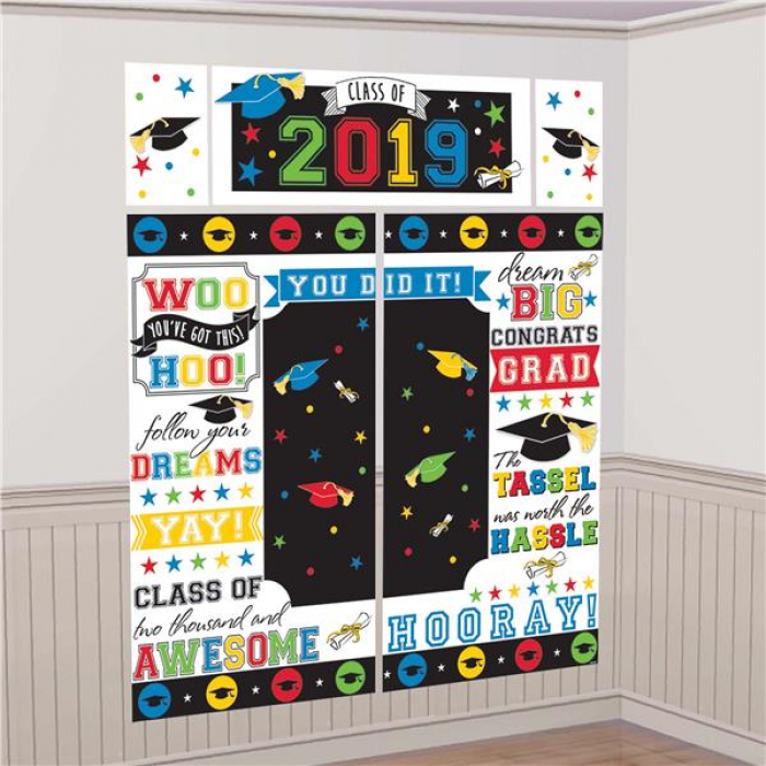 2019 Colorful Congrats Grad Wall Decorating Kit
