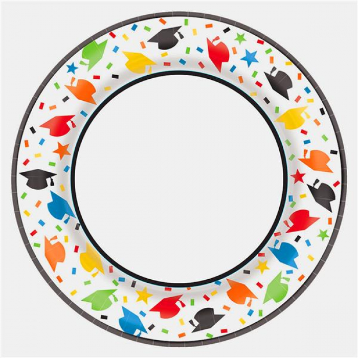 Confetti Grad 8 1/2" Plates