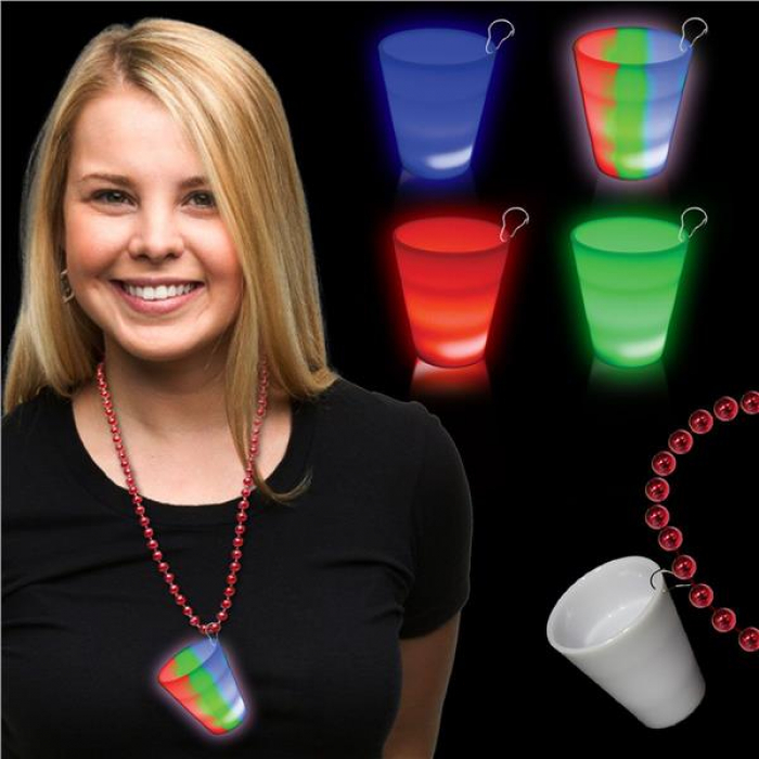 Red LED 2 oz Shot Glass