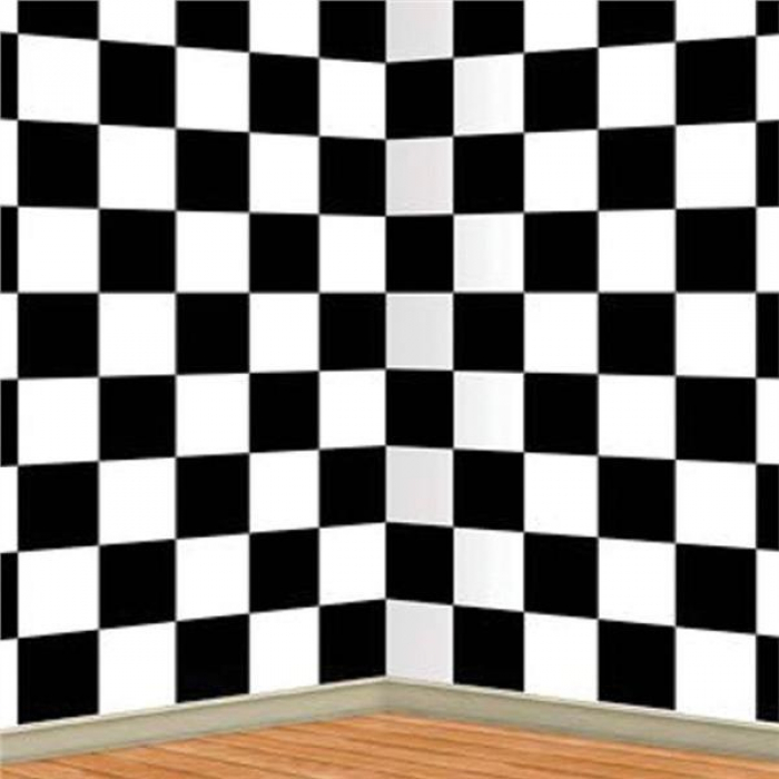 Checkered Backdrop Room Roll