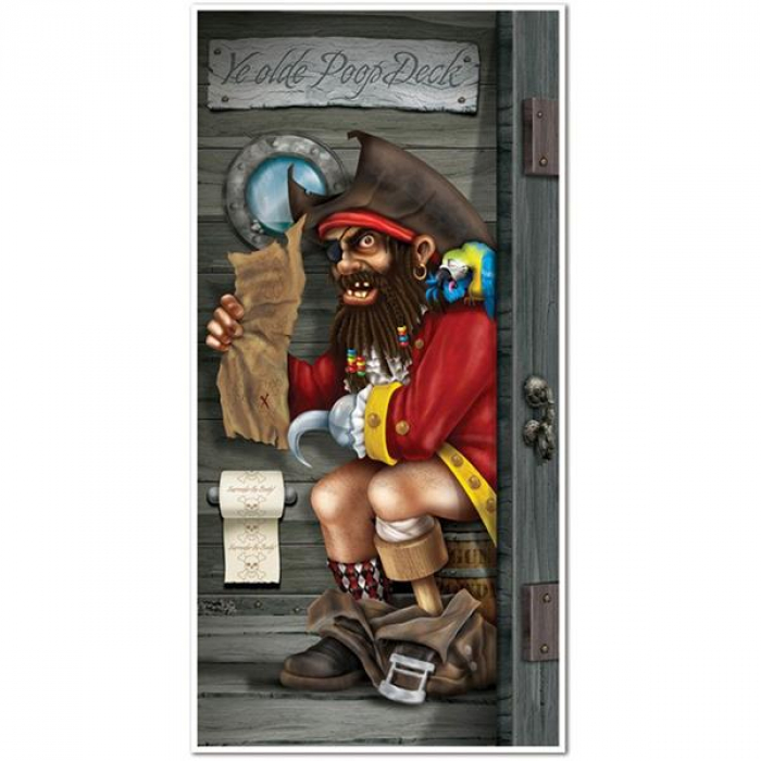Pirate Bathroom Door Cover