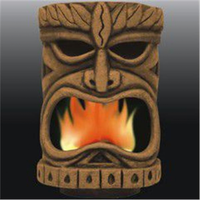 Flaming Tiki Head