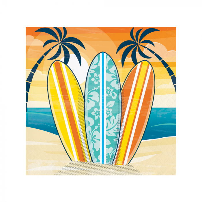 Summer Surfing Beverage Napkins