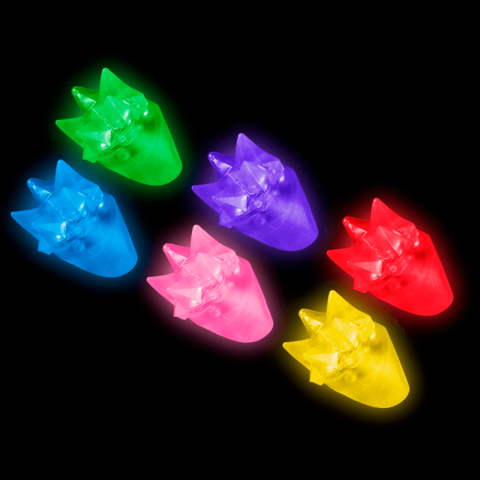 LED Flashing Spike Rings