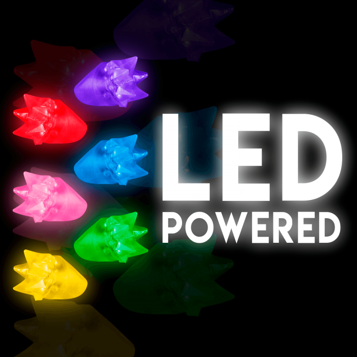 LED Flashing Spike Rings