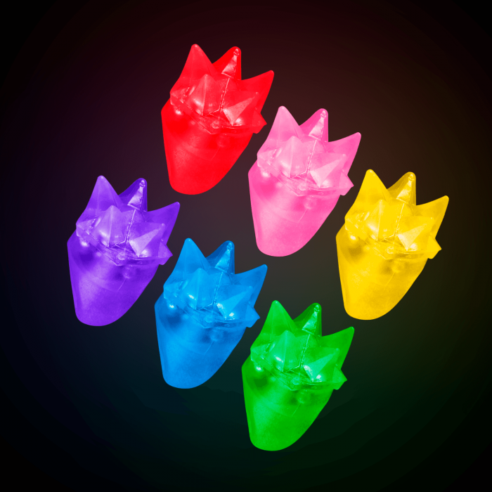 LED Flashing Spike Rings