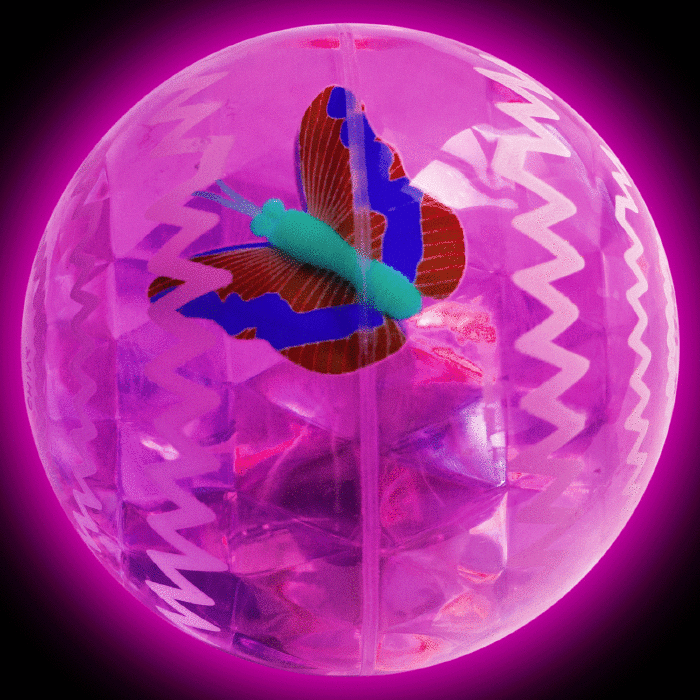 2.5" Light-Up Bounce Ball- Pink