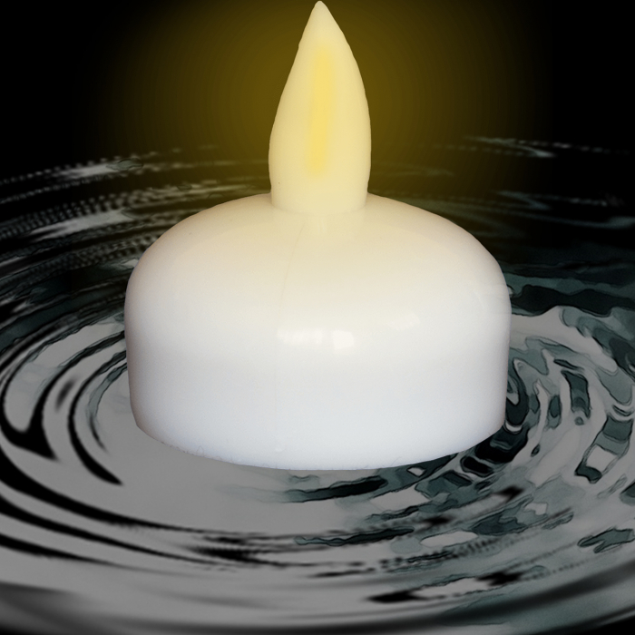 Light Up Waterproof LED Tea Lights- Yellow