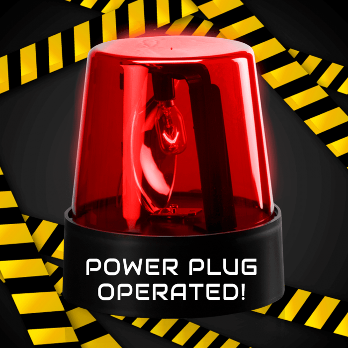 7 Inch Police Beacon Light in Red