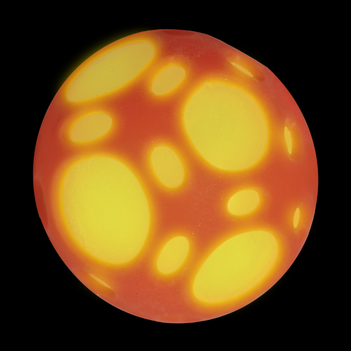 2.5" Light-Up Sports Ball- Orange & Yellow