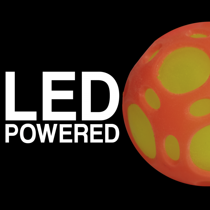 2.5" Light-Up Sports Ball- Orange & Yellow