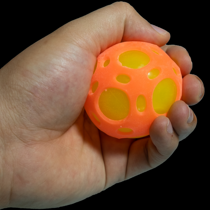 2.5" Light-Up Sports Ball- Orange & Yellow