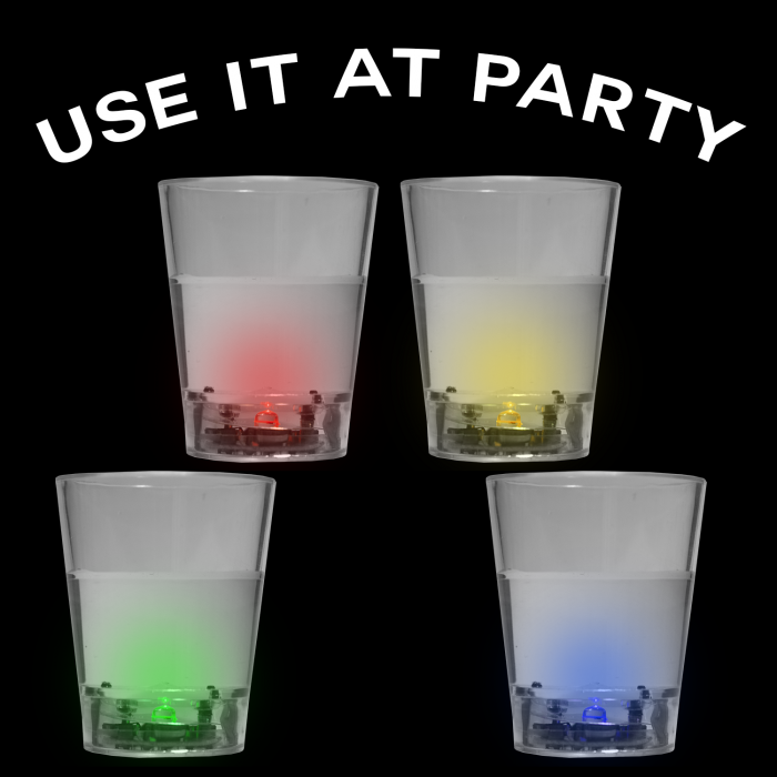LED Light Up Liquid Activated Shot Glasses