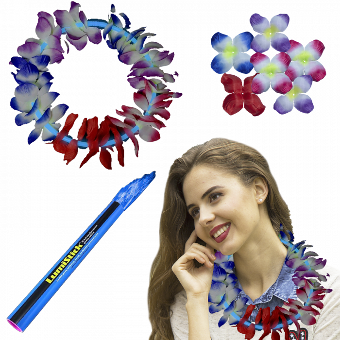 22 Inch Glow Leis - Blue