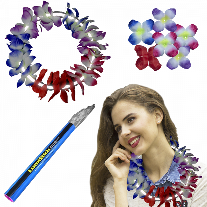 22 Inch Glow Leis - White