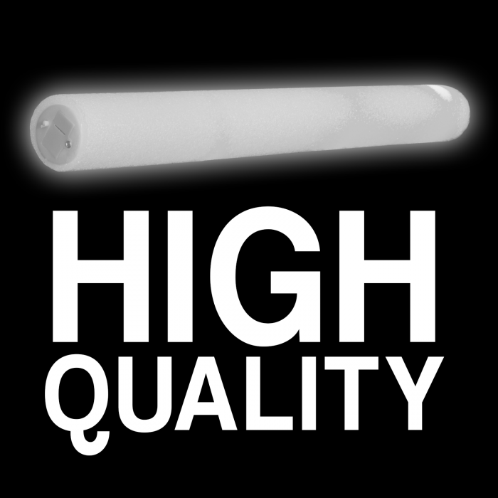 LED Light-Up Foam Stick Baton Supreme- White