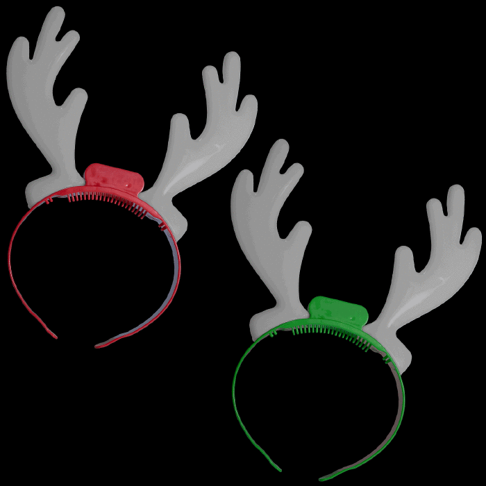 10" Light-Up Holiday Reindeer Antlers