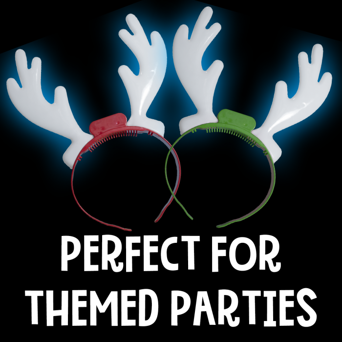 10" Light-Up Holiday Reindeer Antlers
