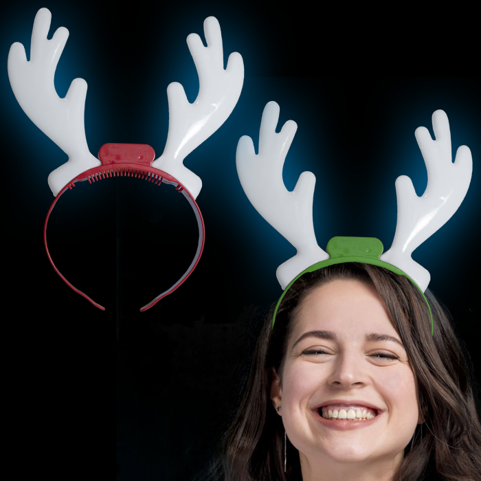 10" Light-Up Holiday Reindeer Antlers