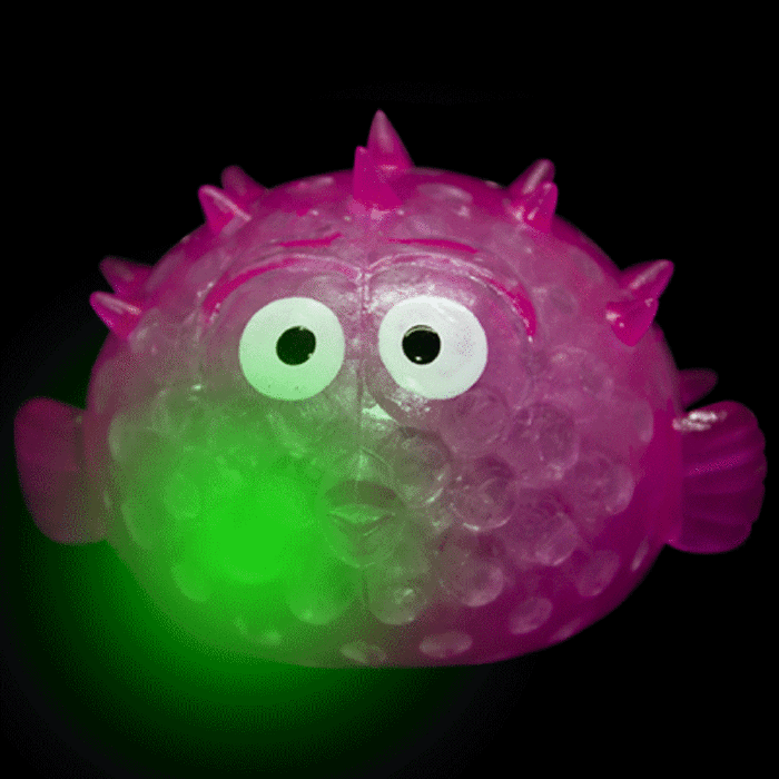 Light-Up Squeezy Bead Aquatic Animals- Pink