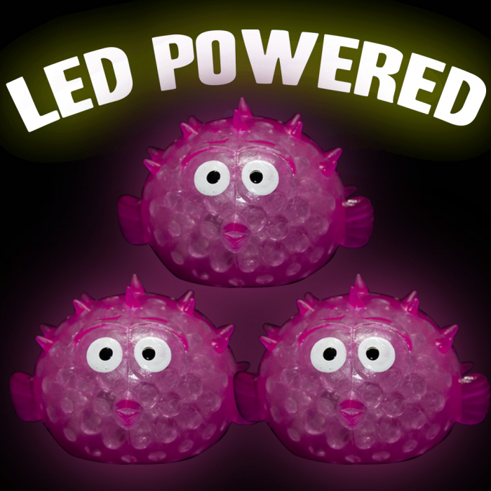 Light-Up Squeezy Bead Aquatic Animals- Pink
