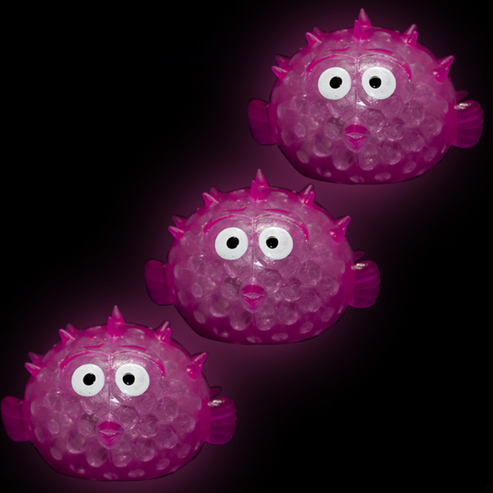 Light-Up Squeezy Bead Aquatic Animals- Pink