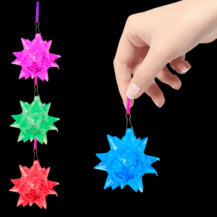 3" Light-Up Crystal Star Necklace