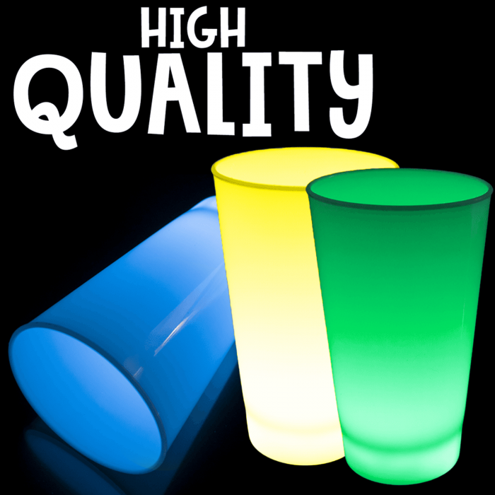 Glow in the Dark LED Light Up Cup - 12oz