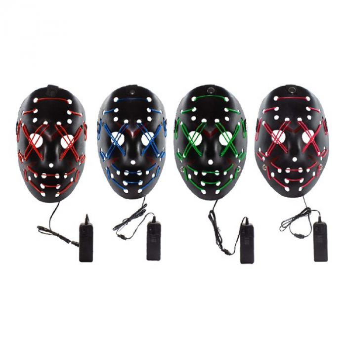 Assorted LED EL Wire Masks (Per 4 pack)