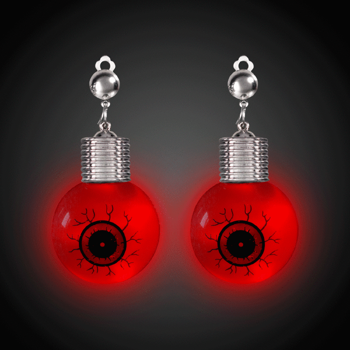 LED Jumbo Eyeball Clip-On Earrings (Per pair)