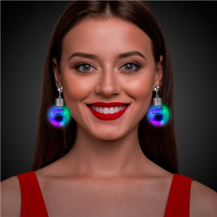 LED Jumbo Eyeball Clip-On Earrings (Per pair)