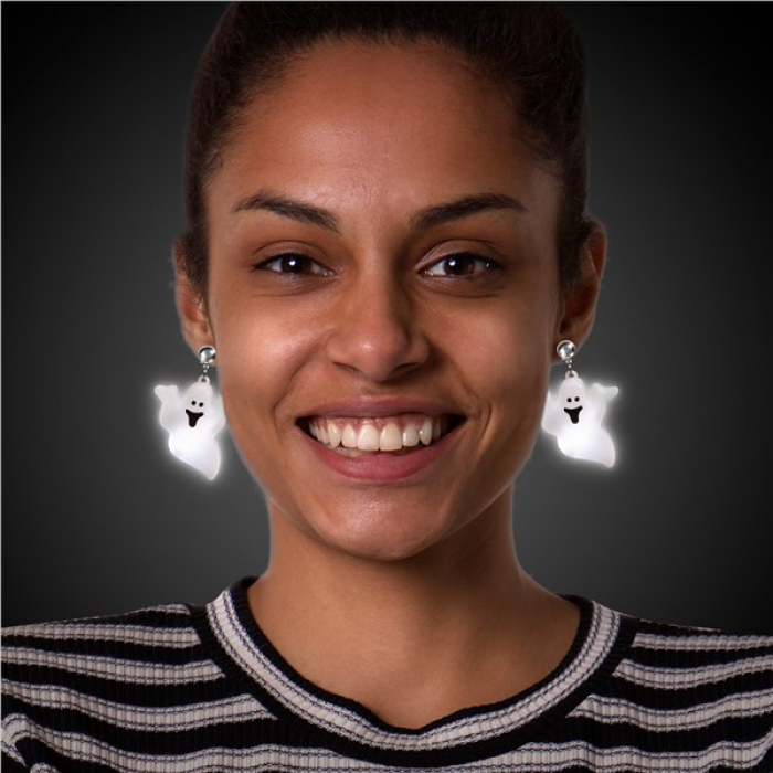 LED Jumbo Ghost Clip-On Earrings (Per pair)