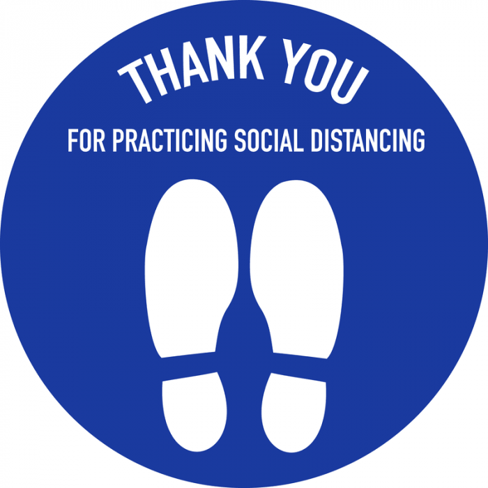 Thank You For Practicing Social Distancing Floor Decal