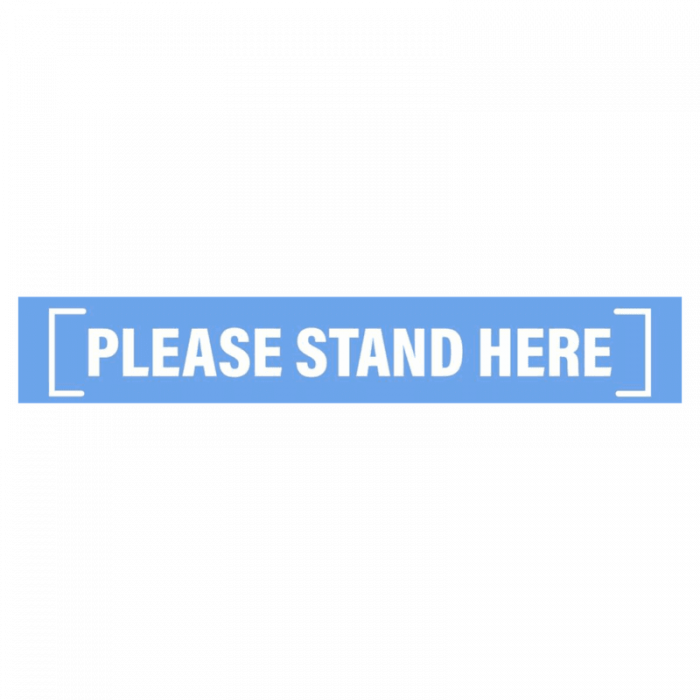 Please Stand Here Floor Decal
