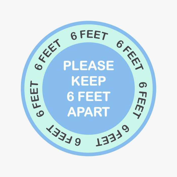 Please Keep 6 Feet Apart Floor Decal