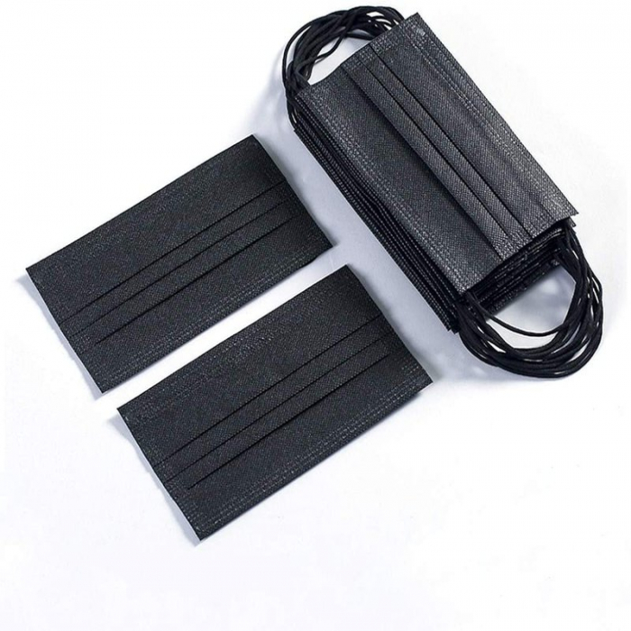 3-PLY Black Protective Face Mask