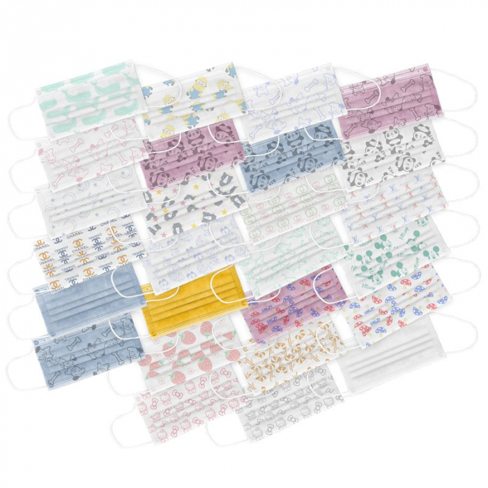 50/Pack 3-Ply Youth Protective Face Mask