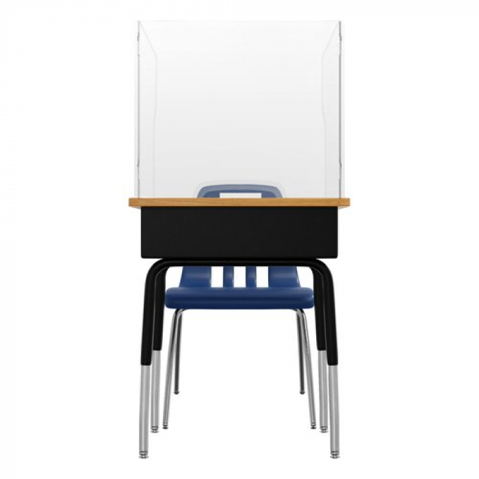 16"L x 22"W x 22"H School Countertop Desk Shield