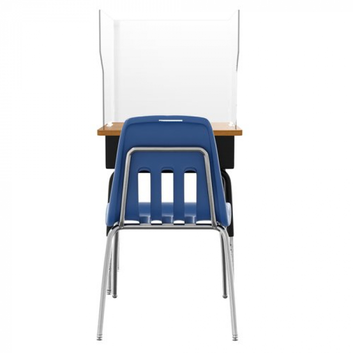 16"L x 22"W x 22"H School Countertop Desk Shield
