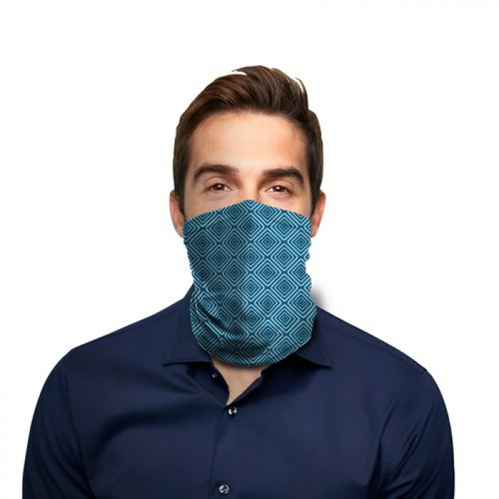 Blue Squares Polyester Gaiter