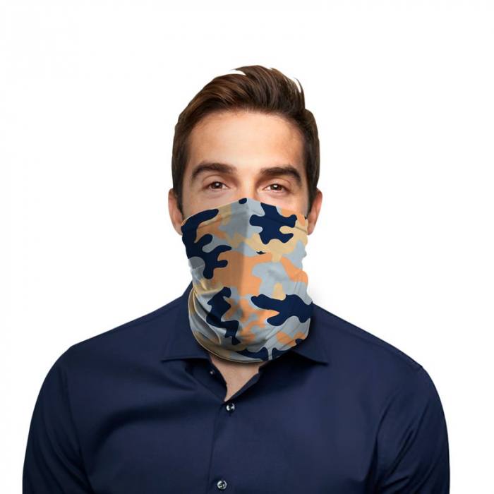 Orange Camo Polyester Gaiter