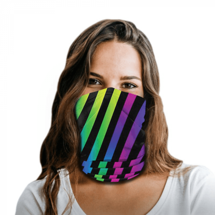 Color Gradient Stripes Polyester Gaiter