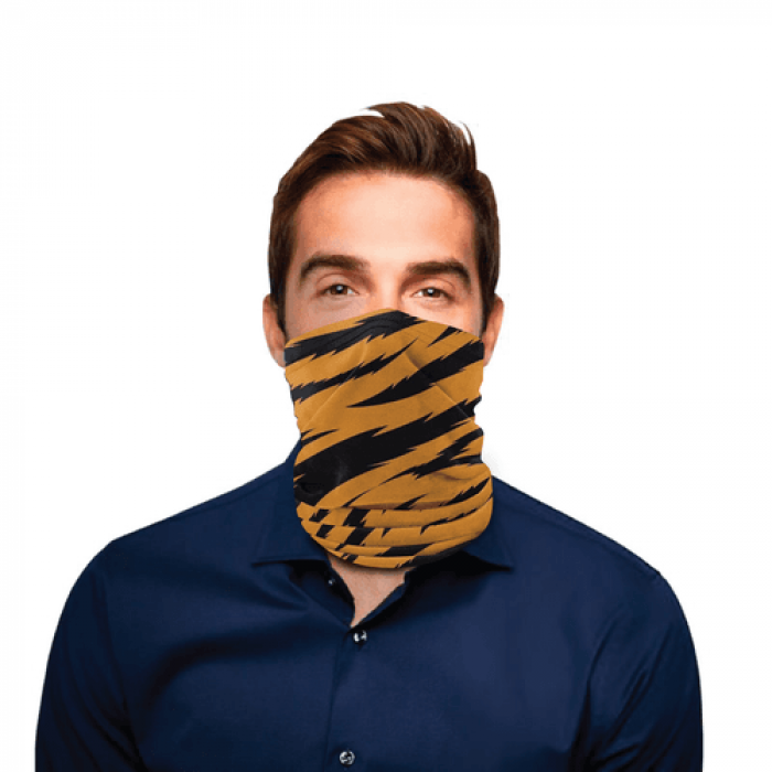 Orange Tiger Stripes Polyester Gaiter