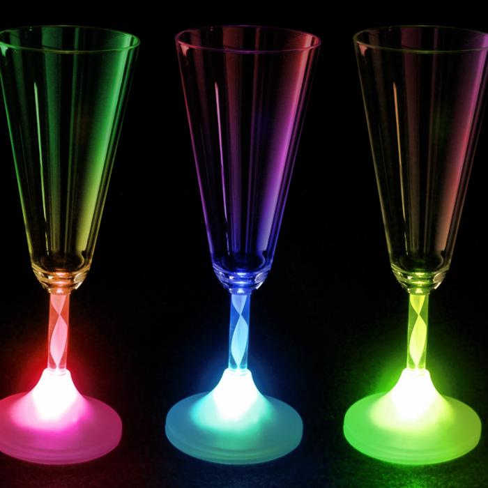 LED Flashing 16oz Hurricane Glass