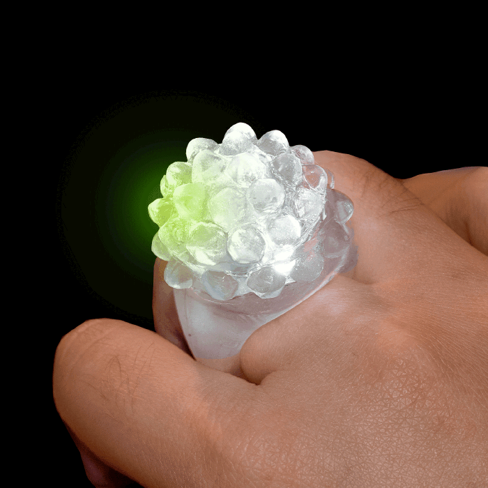 LED Flashing White Bumpy Ring