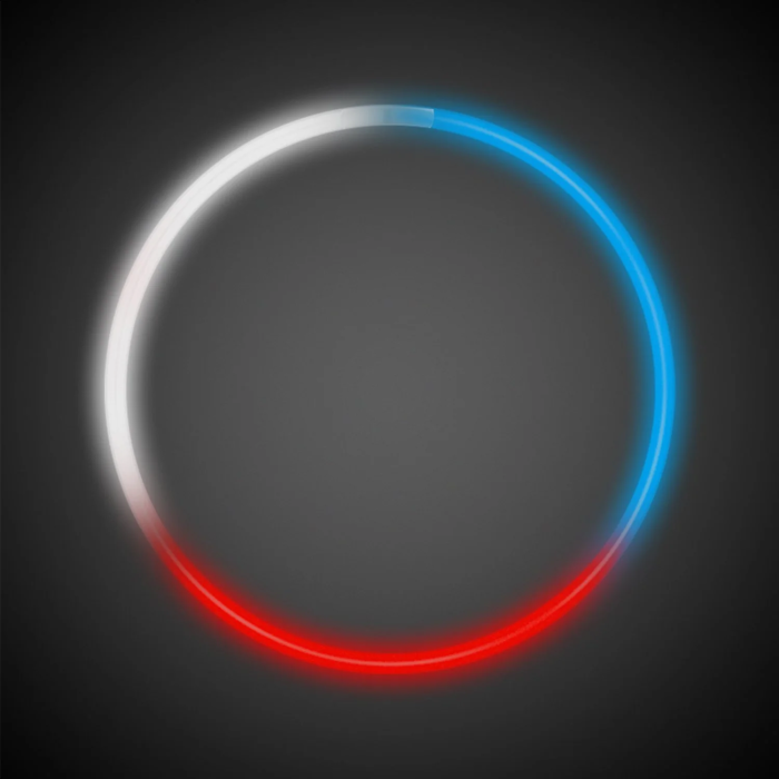 Patriotic Red, White and Blue 22 Inch Glow Necklaces
